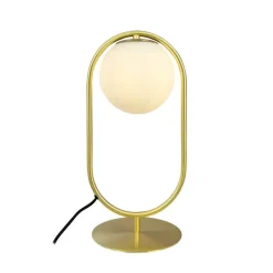 Reims bordlampe, messing/hvid Messinglamper|Lamper Til Reol