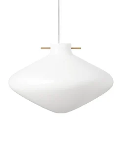 Discount Repose pendel 400, messing/opal Messinglamper|Hvide Lamper