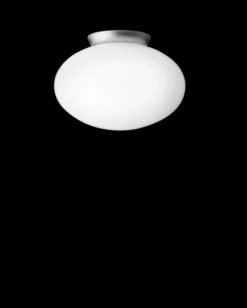 Rizzatto 301 loftlampe, satin silver/opal Glas Lamper|Vådrumslamper