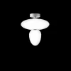 Rizzatto 42 loftlampe, satin sølv/opal Glas Lamper|Loftlamper