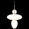 Sale Rizzatto 43 pendel, satin brass/opal Glas Lamper|Spisebordslamper