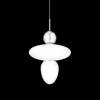 Outlet Rizzatto 43 pendel, satin sølv/opal Hvide Lamper|Glas Lamper