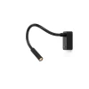 Best Scar-Led 1FDS væglampe påbyg, L400, sort/sort Sorte Væglamper|Læselamper