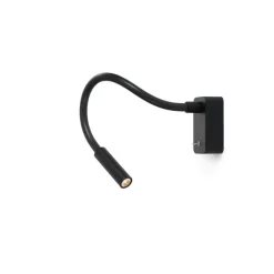 Best Scar-Led 1FDS væglampe påbyg, L400, sort/sort Sorte Væglamper|Læselamper