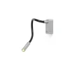 Discount Scar-Led 1FDS væglampe påbyg, L400, alu/sort Læselamper|Væglamper