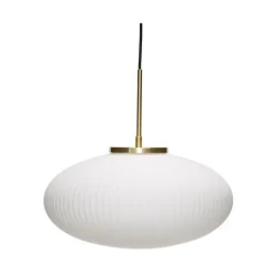 Discount Serene pendel ellipse, hvid Messinglamper|Hvide Lamper