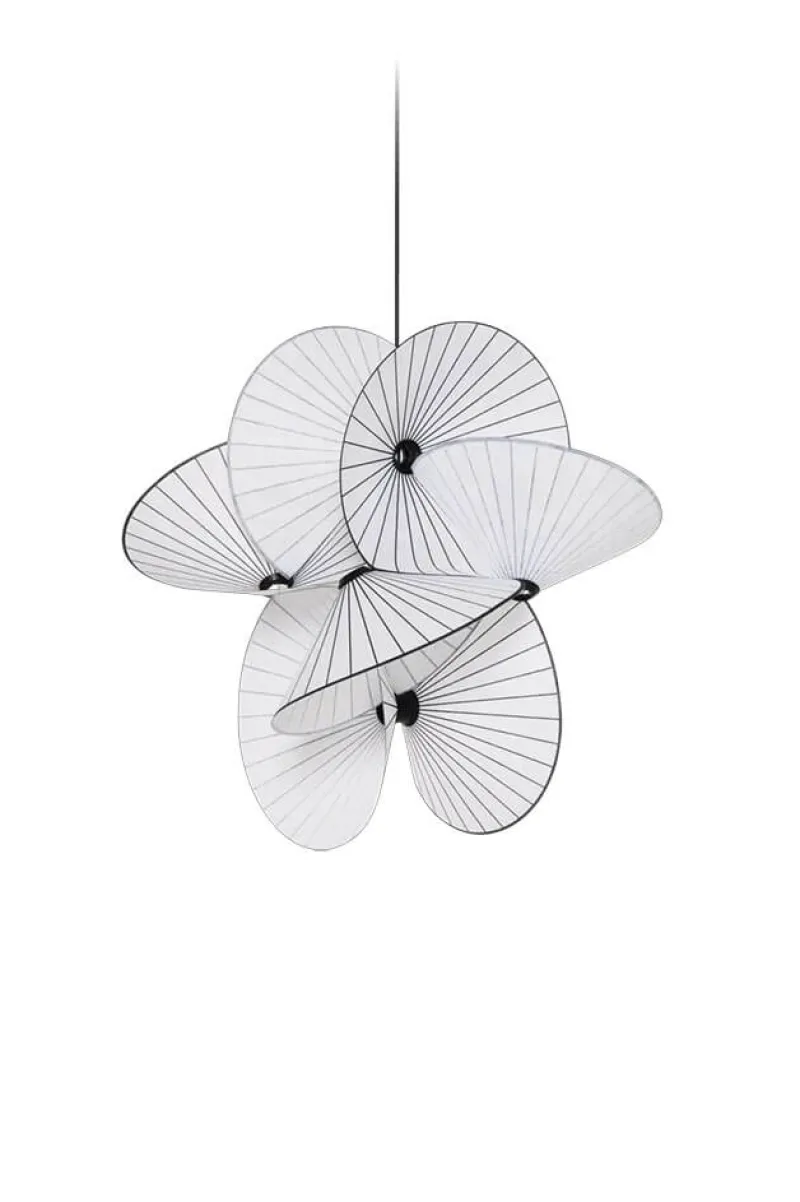 Hot Serpentine Light 8 small pendel, sort/hvid Hvide Lamper|Spisebordslamper