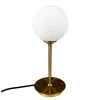 Sia bordlampe, messing/hvid Messinglamper|Hvide Lamper