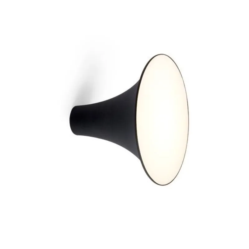Clearance Sirens Væglampe Ø21 m. frosted glas, Sort Sorte Væglamper