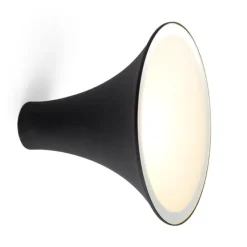 Hot Sirens Væglampe Ø26,5 m. frosted glas og spejlkant, Sort Sorte Væglamper