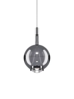 Clearance Sky-Fall Round medium pendel, smoke Glas Lamper|Hængelamper