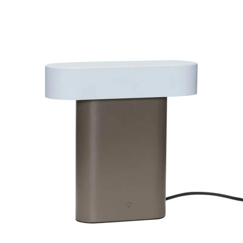 Outlet Sleek bordlampe, brun/lysegrå Lamper Til Reol|Lamper Til Natbord