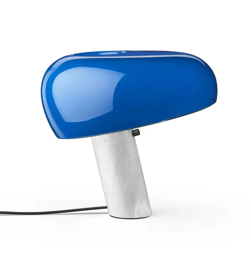 Discount Snoopy Bordlampe, navy blå Marmor Lamper|Bordlamper