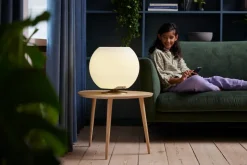 Outlet Sphere LED lampe m/højtaler & drinks køler, børstet sølv Transportable Lamper|Terrasselamper