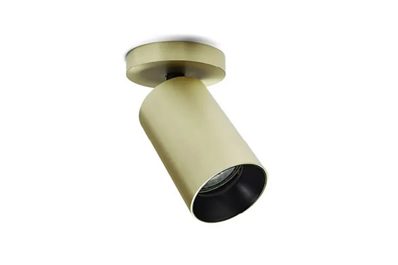 New SpotOn Circle1 loftlampe/spot, messing m. ledningshul Messinglamper|Spotlampe
