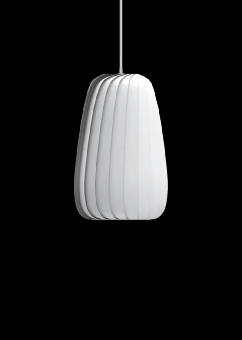 Clearance ST906 pendel, papir/hvid, 25 x 42 cm Hvide Lamper|Hængelamper