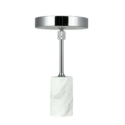Best Starlight LED batteri- / bordlampe, hvid marmor/krom Marmor Lamper|Krom Lamper