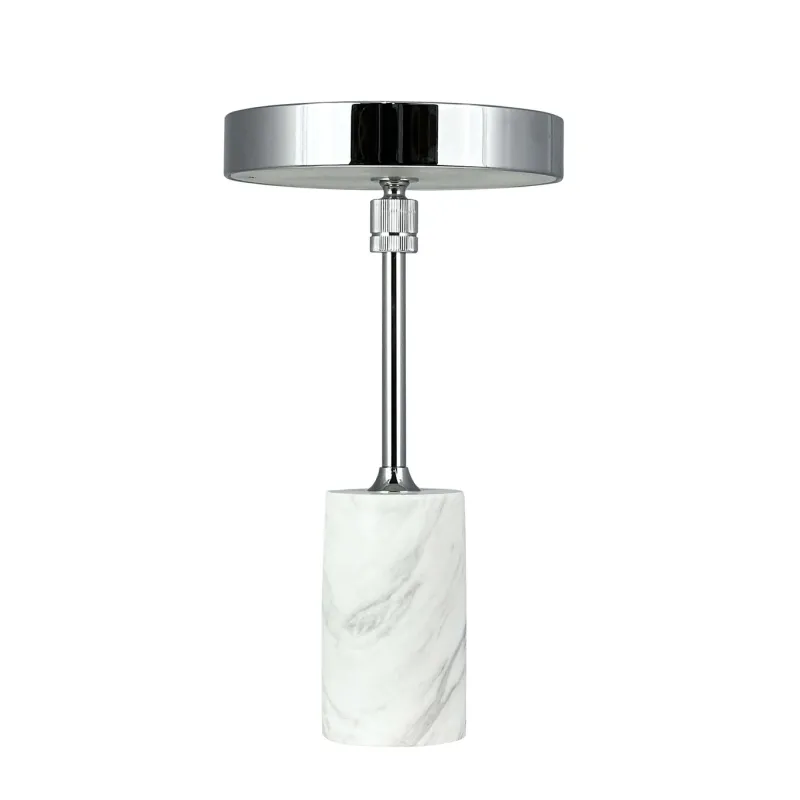 Best Starlight LED batteri- / bordlampe, hvid marmor/krom Marmor Lamper|Krom Lamper