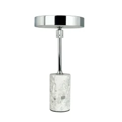 Best Starlight LED batteri- / bordlampe, grå marmor/krom Marmor Lamper|Krom Lamper