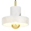 Online Stone pendel, hvid/guld Marmor Lamper|Pendler