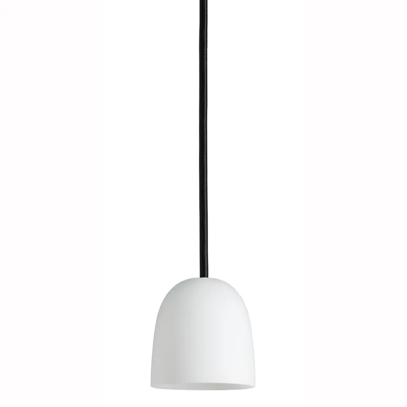Super90 pendel, opal/sort ledning Hvide Lamper|Stue Lamper