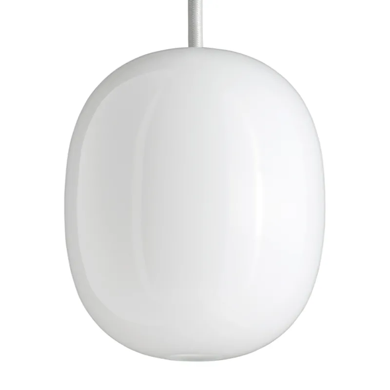 Online Superæg 300P pendel, opal/hvid ledning Hvide Lamper|Spisebordslamper