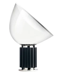 Taccia Bordlampe, sort Glas Lamper