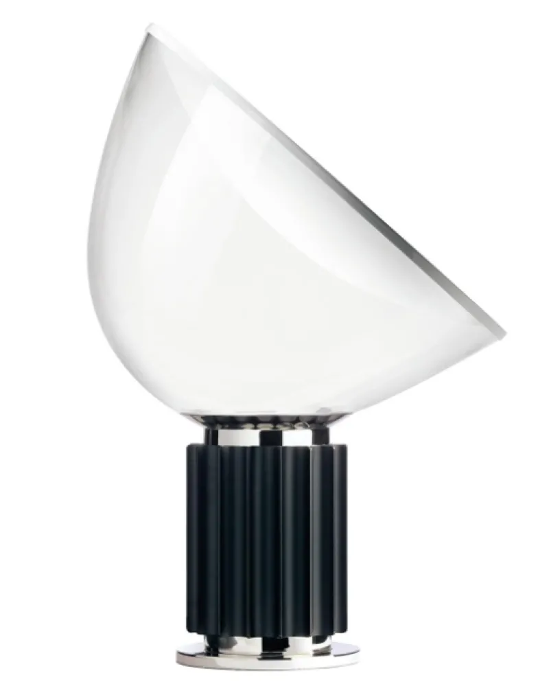 Taccia Bordlampe, sort Glas Lamper