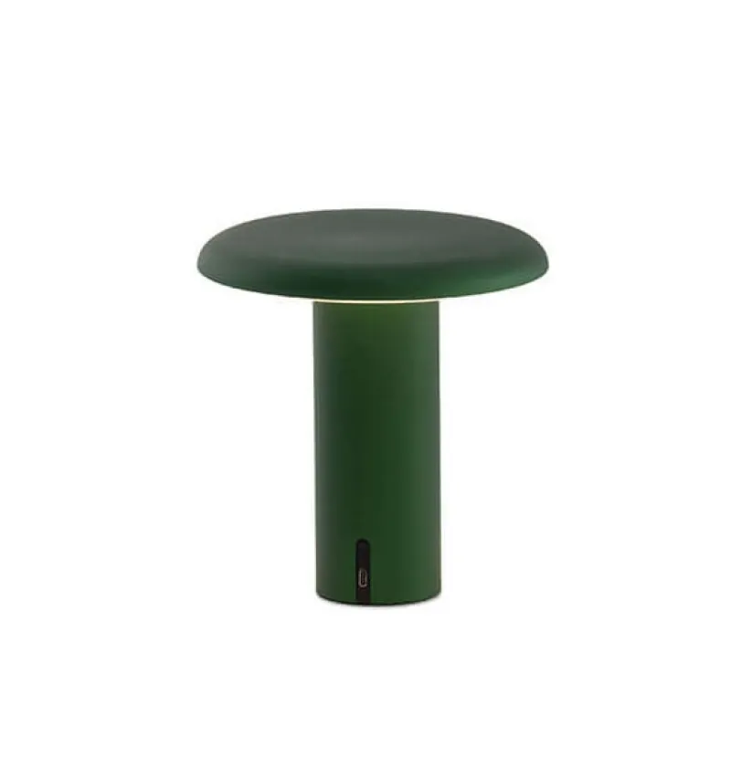 Clearance Takku bordlampe / batterilampe, anodiseret grøn Transportable Lamper|Lamper Til Reol