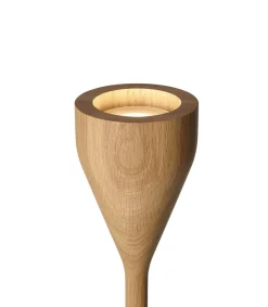 Timber Floor spot og uplight til sort base, eg Lamper I Træ|Standerlamper