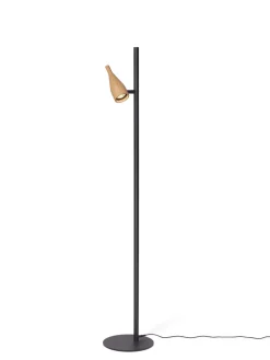 Hot Timber Lounge Single gulvlampe, eg Lamper I Træ|Standerlamper