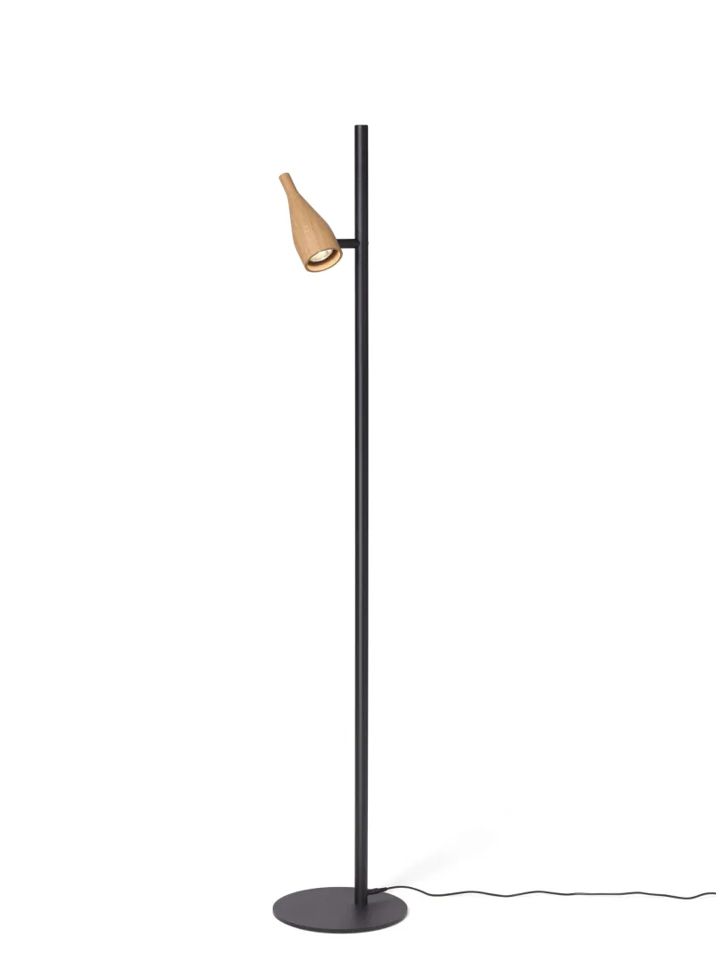 Hot Timber Lounge Single gulvlampe, eg Lamper I Træ|Standerlamper