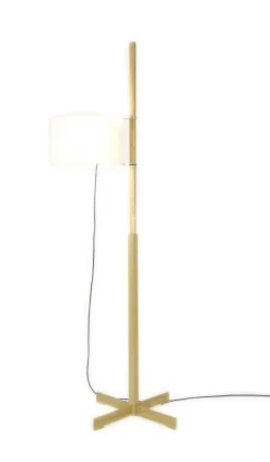 Discount TMM gulvlampe, eg/hvid Lamper I Træ|Standerlamper