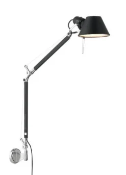 Outlet Tolomeo Mini Parete / Væglampe, sort Sorte Væglamper|Læselamper
