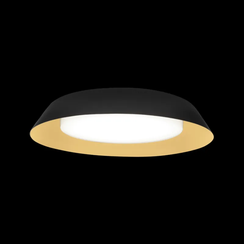 New TOWNA 2.0 loftlampe, mat sort/guld Vådrumslamper|Loftlamper