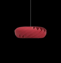 TR5 pendel, birk/rød, 40 x 18 cm Lamper I Træ|Hængelamper