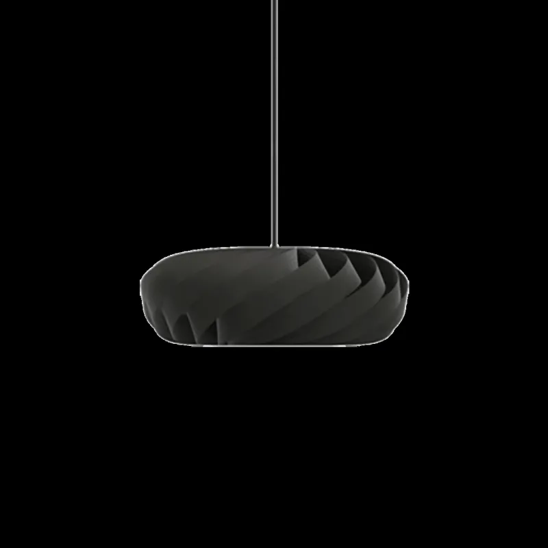 New TR5 pendel, birk/sort, 40 x 18 cm Lamper I Træ|Hængelamper