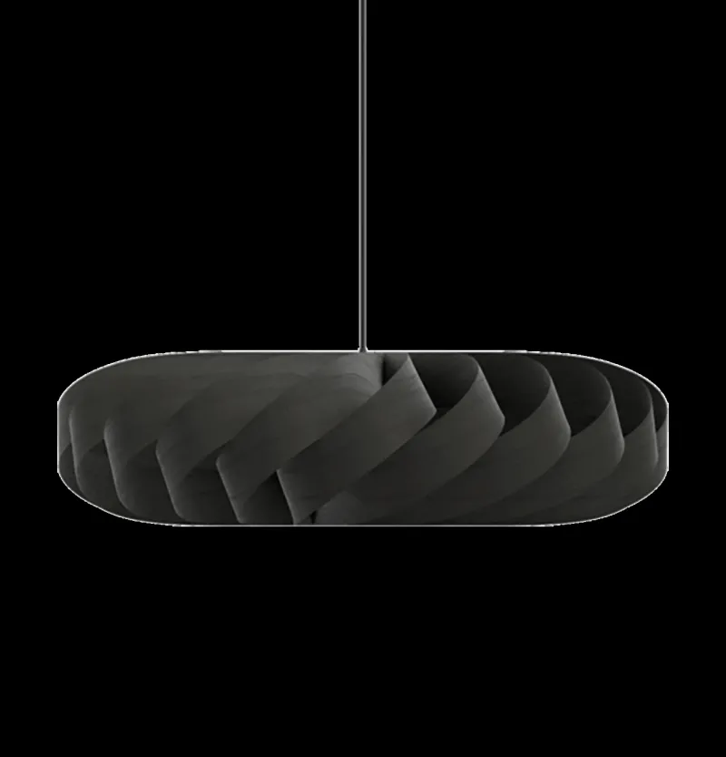 Best TR5 pendel, birk/sort, 80 x 22 cm Lamper I Træ|Hængelamper