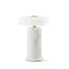 New TRIP no. 2 portable batterilampe / bordlampe, carrara/opal Messinglamper|Marmor Lamper