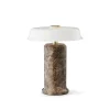 Sale TRIP no. 2 portable batterilampe / bordlampe, dark emperador/opal Messinglamper|Marmor Lamper