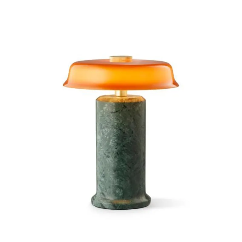 TRIP no. 2 portable batterilampe / bordlampe, moss/amber Messinglamper|Marmor Lamper