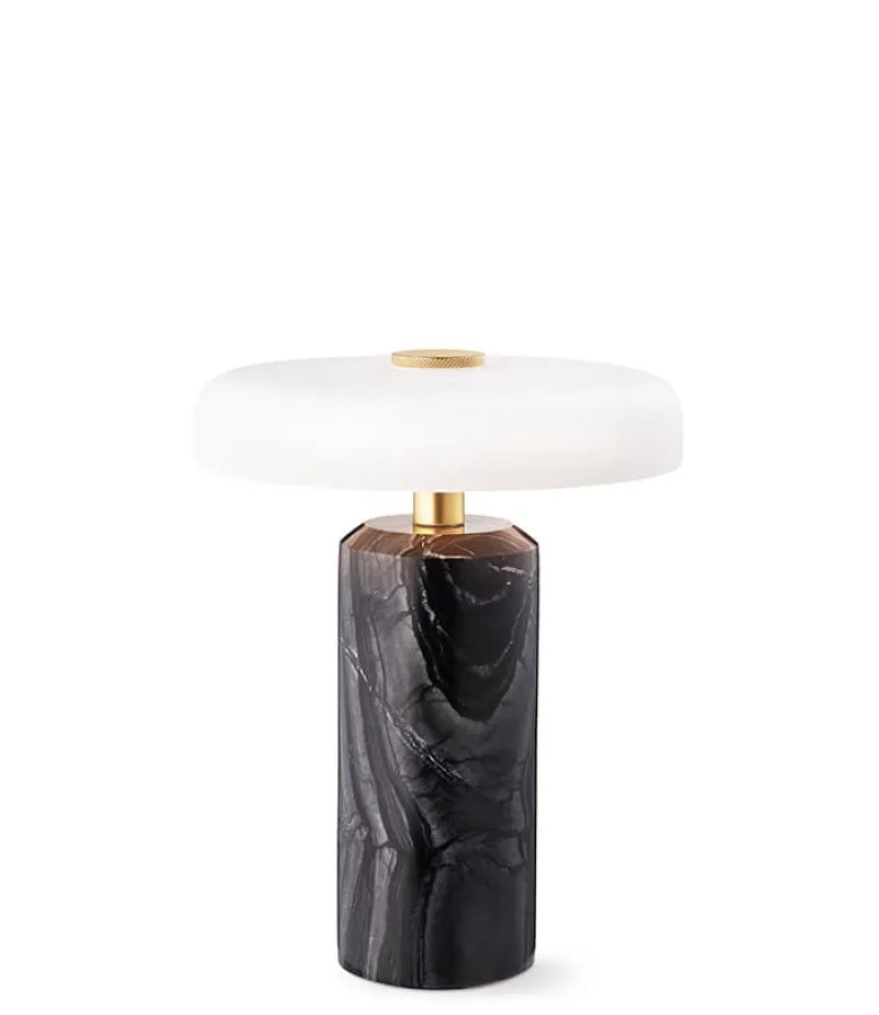 New TRIP portable batterilampe / bordlampe, charcoal/opal Messinglamper|Marmor Lamper