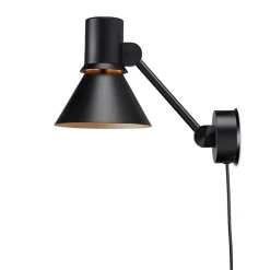 Online Type 80 W2 væglampe m/ledning, mat sort Sorte Væglamper|Læselamper