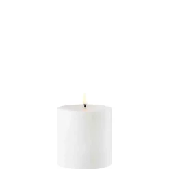 Online Udendørs LED bloklys, White, 8,4x10 cm Terrasselamper|Led Stearinlys
