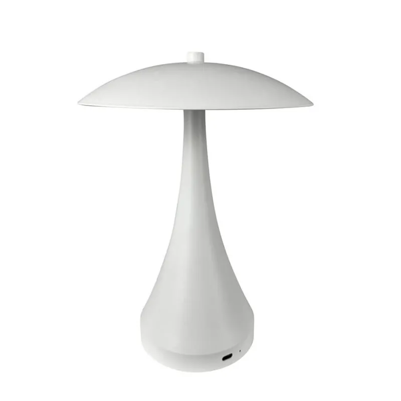 Online Vienna LED bordlampe / batterilampe, mat hvid Transportable Lamper|Terrasselamper