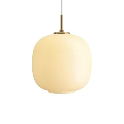 Online VL45 Radiohus Ø25 pendel, messing/pale yellow Messinglamper|Glas Lamper
