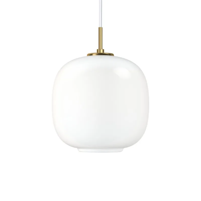 Best VL45 Radiohus Ø25 pendel, messing/opal Messinglamper|Glas Lamper