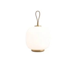 New VL45 Radiohus Portable batteri- / bordlampe, messing/pale rose Messinglamper|Glas Lamper