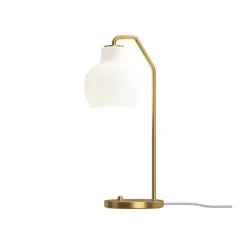Discount VL Ringkrone bordlampe, messing/blank opal Messinglamper|Hvide Lamper