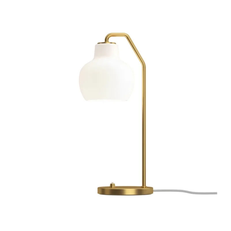 Discount VL Ringkrone bordlampe, messing/blank opal Messinglamper|Hvide Lamper